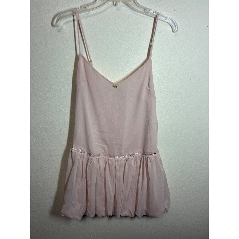 NWT RSQ Dress Boho Business Casual Retro Y2K Cottage Lined Pink Beige Size Large